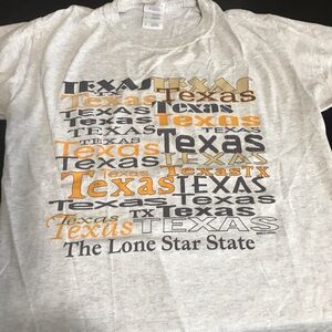 Vintage 90s Texas T-Shirt Small Short Sleeve The Lone Star State White Shirt